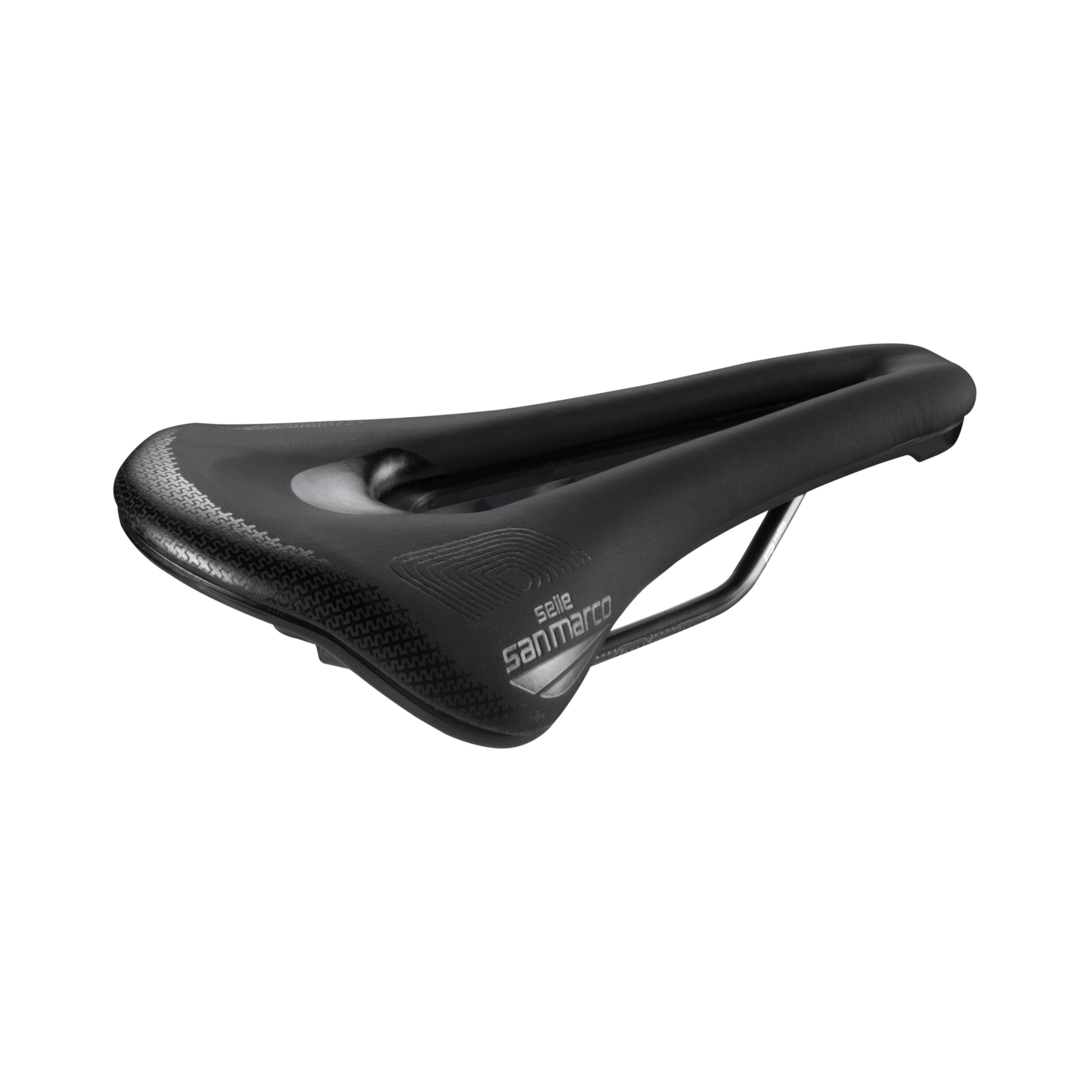 Selle San Marco SHORTFIT 2.0 Shield Supercomfort Racing - Sella Bicicletta Gravel e Bikepacking con Parafango Integrato, Foro Anatomico e Gel Extra, Telaio Resistente in Acciaio