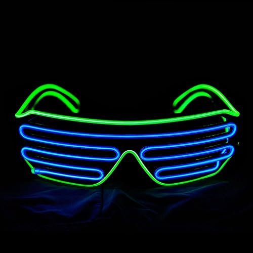 Miniatura 2 de Lentes de sol LED con luz intermitente, para fiestas de los años 80, EDM RB03