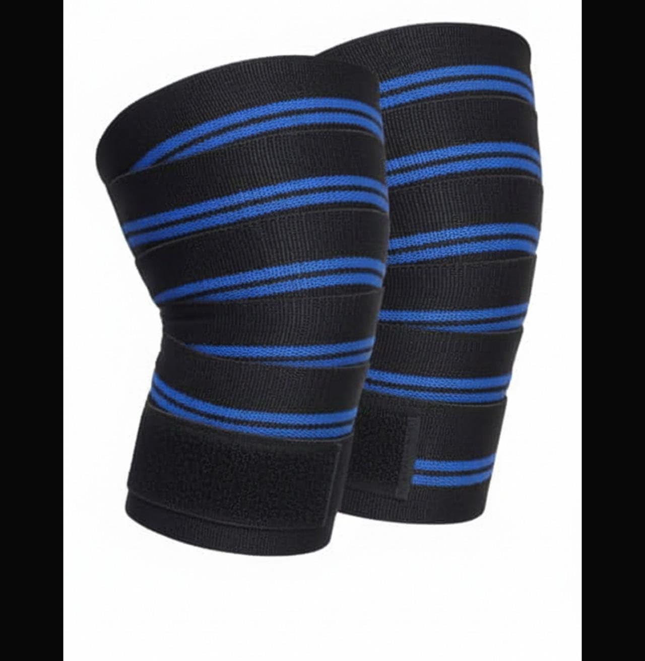 Knee Support, for Men, for Gym, Knee Sleeves, Knee Braces Pair for Sports & Workout, Knee Cap, Knee Compression Knee Supporter for Exercise, Running, Cycling (Black/Blue)-image-31