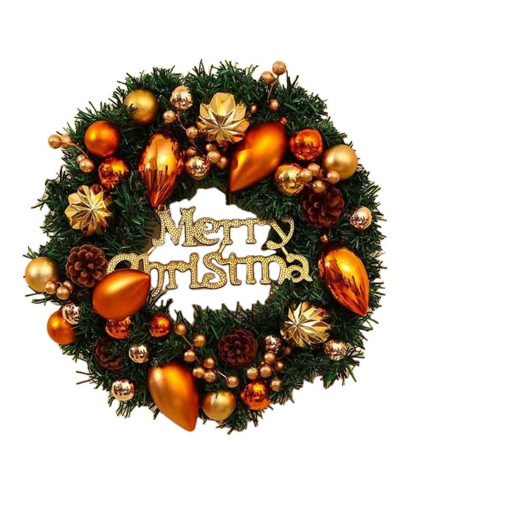 ZBDZSW Decoraciones de Navidad coronas colgantes escena interior puerta adornos ratán