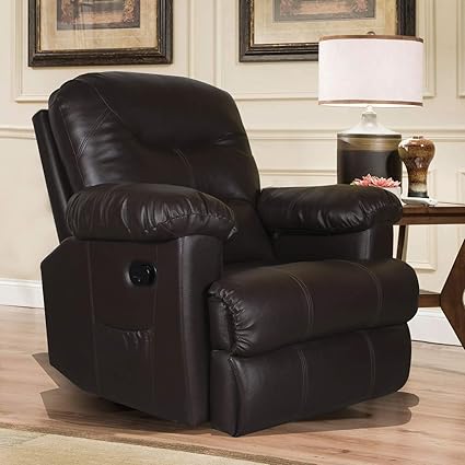 Alcanes ALRC 0050 Single Seater Recliner (Leatherette, Brown)