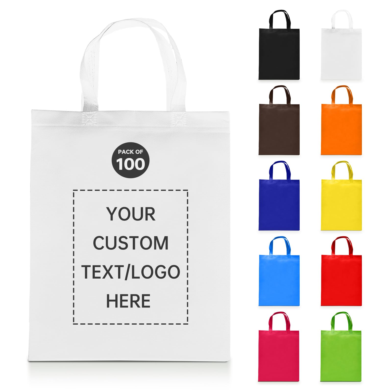 JEOHLORY Customizable Tote Bags-100 Ideal for Sales,Business Activities,shopping,Parties,store,advertisement