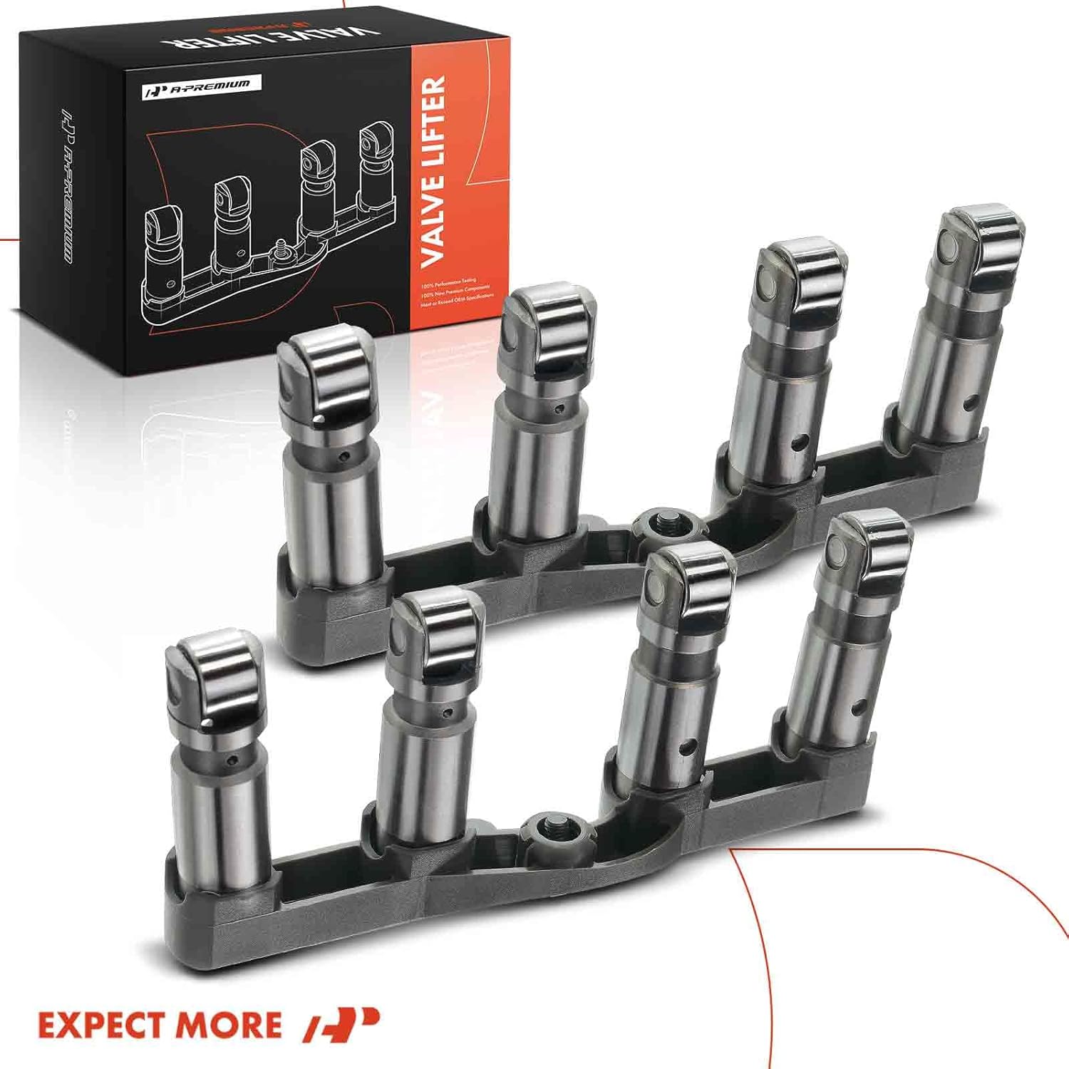 A-Premium Engine Valve Lifter Replacement for 300 Dodge Challenger Charger Durango Magnum Jeep Commander Grand Cherokee Ram 1500 2500 3500 4500 5500 2005-2018 Rear OHV Engine Only 2-PC