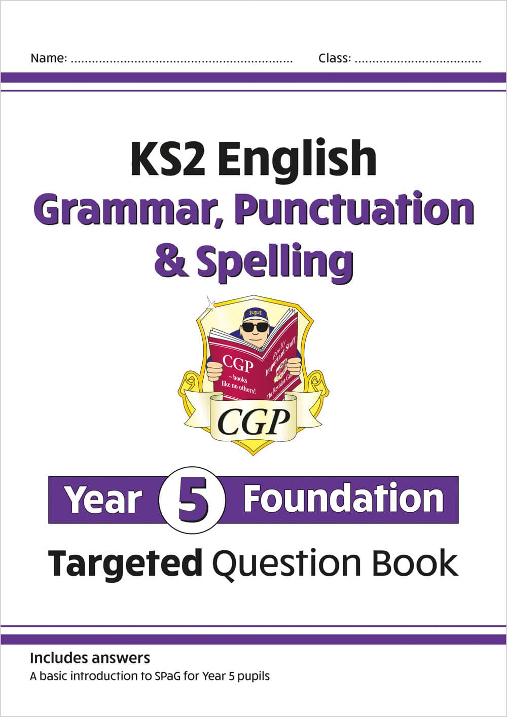 Coordination Group Publications Ltd (CGP) New KS2 English Year 5 Foundation Grammar, Punctuation & Spelling Targeted Question Book w/Answers Paperback – Big Book, 6 June 2022
