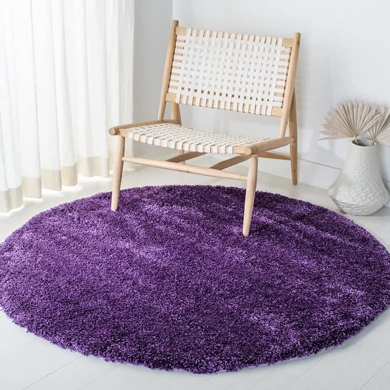 Rentoor_Soft Fluffy Anti Slip Round Large Shaggy Carpet for Living Room, Bedroom, Guest Room (Purple 5x5 Feet) (B0CZXRHHWS) Amazon Price History, Amazon Price Tracker