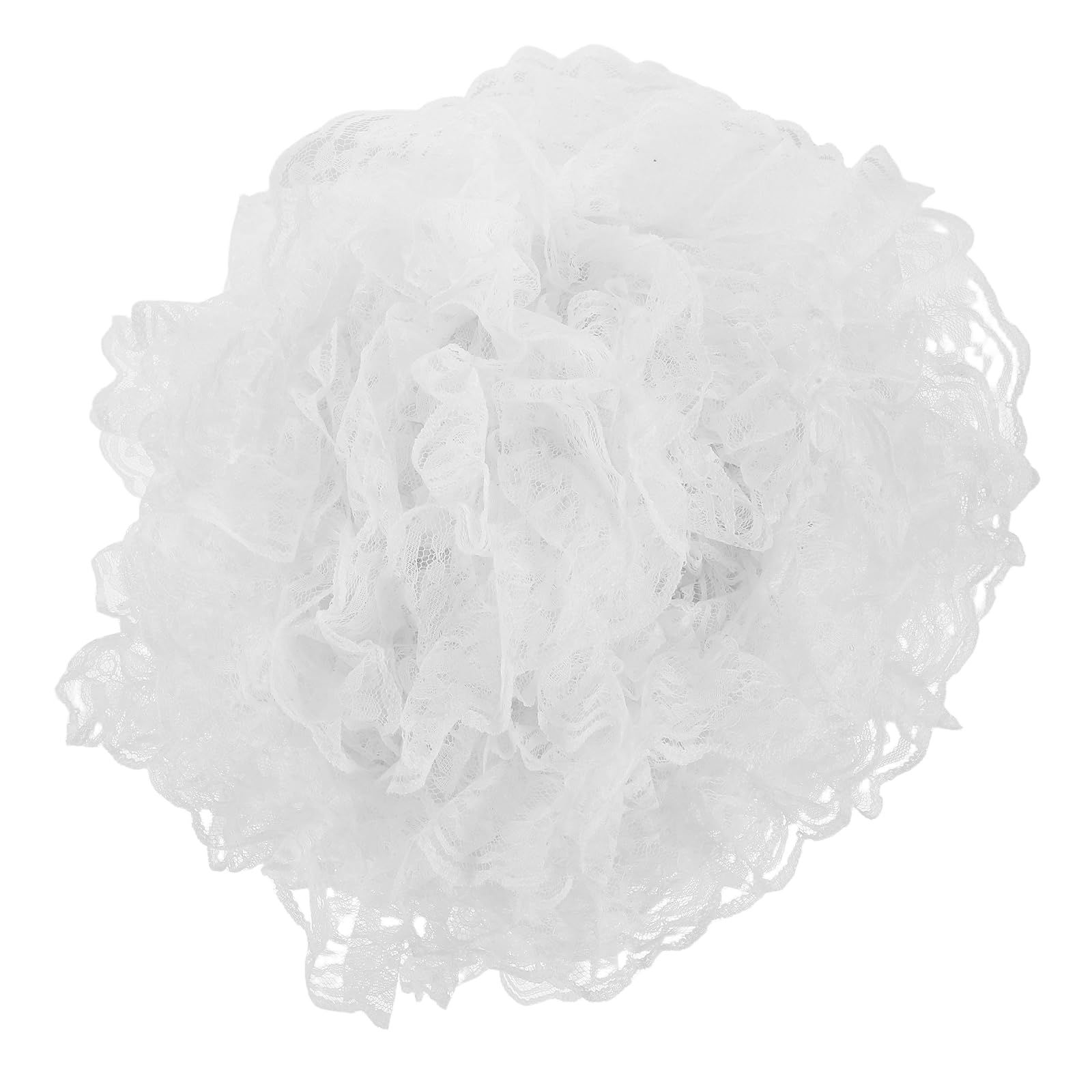 Holibanna Nastro in Pizzo Plissettato 6 Cm Bianco, Pizzo Elastico Arricciato per Cucito e Decorazioni, Rotolo 40 Metri per Abiti, Artigianato e Accessori Fai da Te