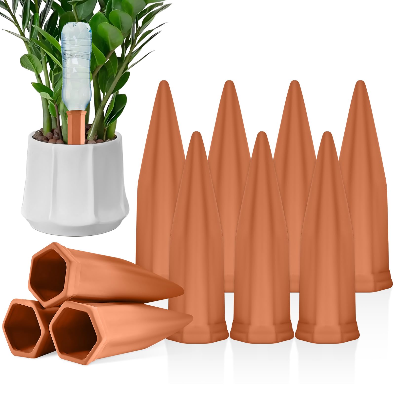 Goutteurs d'arrosage automatique, 10 cônes d'arrosage de boue pour plantes d'intérieur et jardinières de balcon, plantes d'arrosage de vacances, ensembles d'arrosage