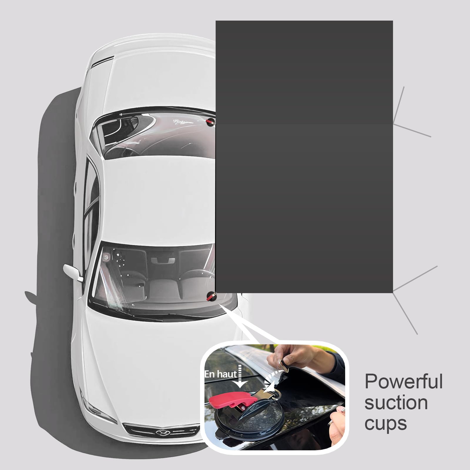 Dulepax Auvent de Voiture Universel Oxford 420D Auvent Fourgon Anti UV Store Banne Camping Car Tente Toit Voiture auvent pour SUV/Van/Fourgon Trafic/Caravane