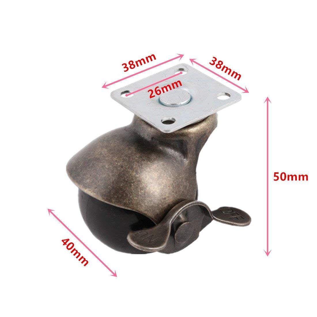 Base Girevole Set Di 36 Ruote Girevoli Con Cuscinetti A Sfera - Piastra Superiore E Ruota In Gomma Rigida, Nuove Piastra Superiore Ruota Girevole