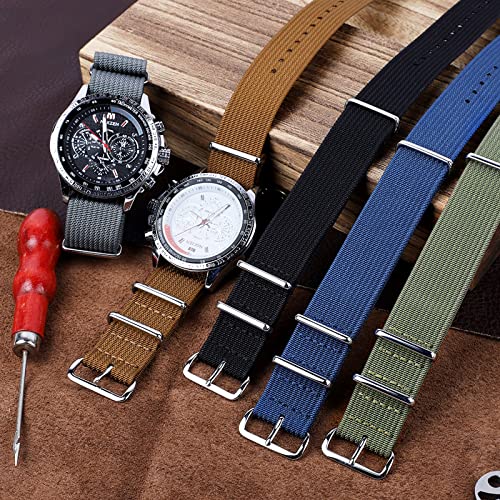 Woukup Premium Military Ballistic Ribbed Nylon Watch Straps 18Mm 20Mm 22Mm Replacement Watch Band For Men #TOP5