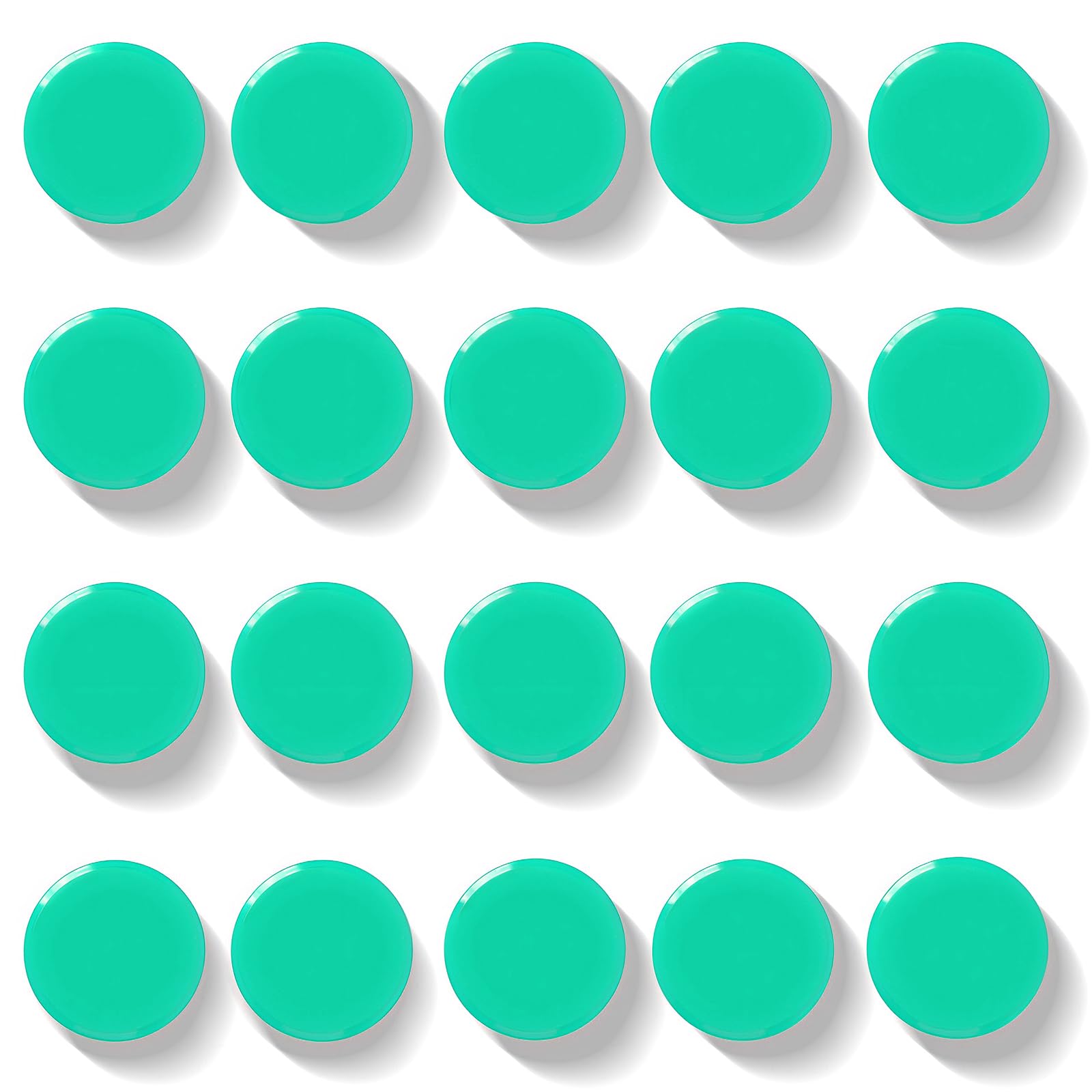 QOJOPU Fridge Magnets - 20Pcs Strong Heavy Duty Refrigerator Magnets for Whiteboard Kitchen Fridge Locker Classroom & Office - Decorative Round Cute