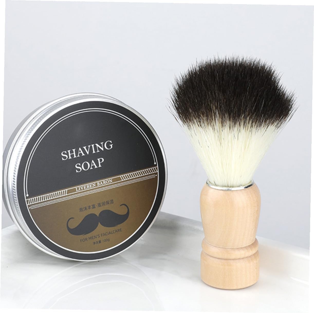 Didiseaon Shaving Supply Shaving Cup Multi-use Shave Brush Professional Ergonomic Design