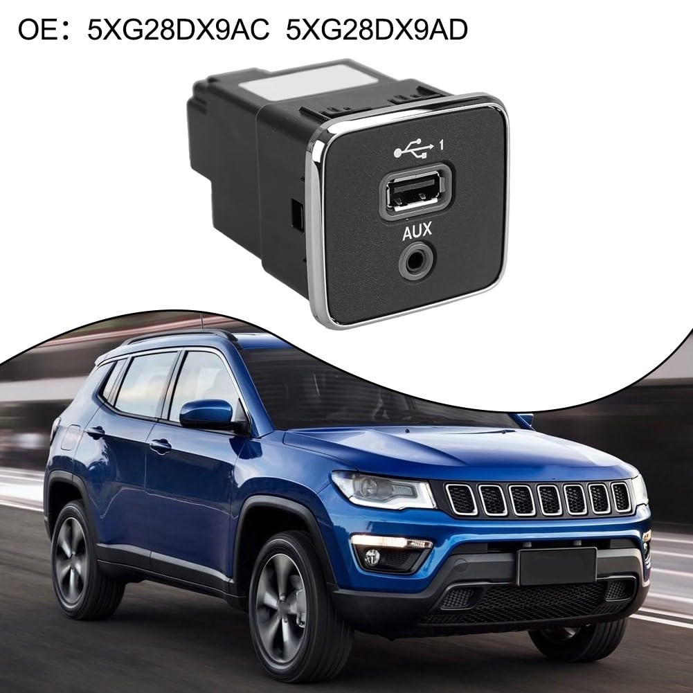 Presa di ricarica USB AUX per Jeep per Cherokee e in tutti i modelli dal 2017 al 2021