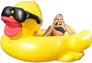 Floats for Adults Inflatables Lilo Pool Inflatables,Big Yellow Duck Floating Row, 190 * 190 * 120CM Super Large Size, Can Accommodate Two People
