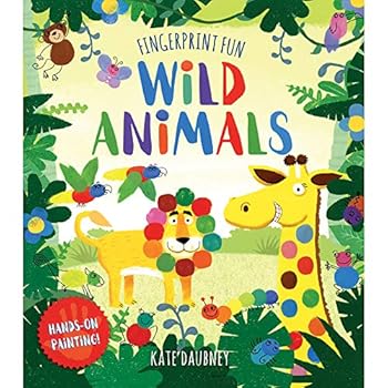 Paperback Fingerprint Fun Wild Animals Book