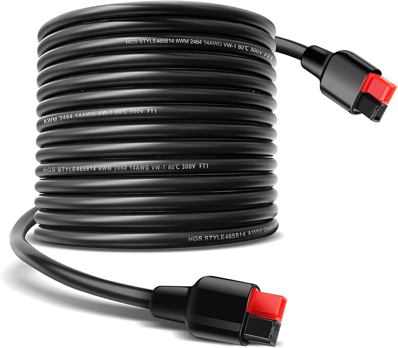 Cabo de Extensão Solar 14AWG 30A com Conectores Anderson, 9,1 m, PAEKQ