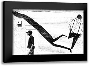 ArtDirect - Wride, Linda 18x13 Black Modern Framed Art Print Titled: Me And My Shadow