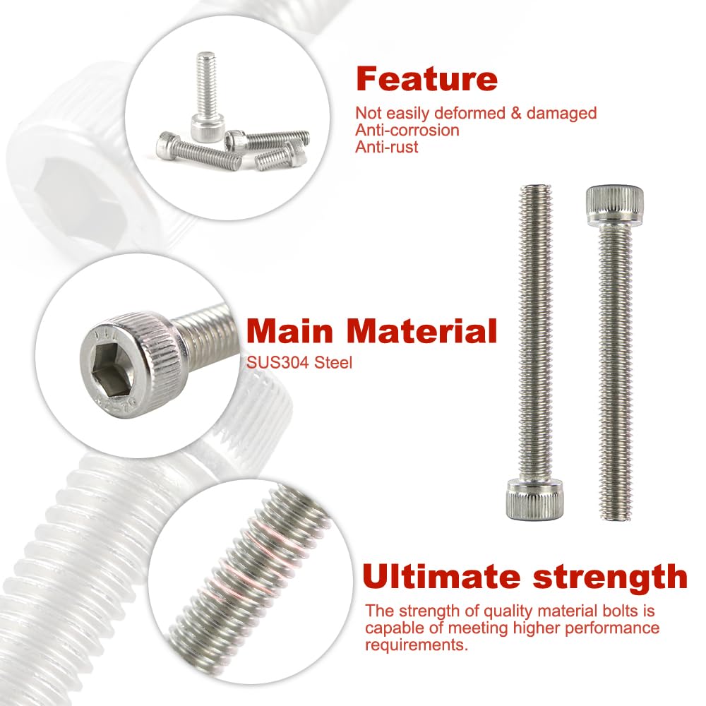 89 PCS Engine Bolt Screw Kit Set Fit for CL350 CB350 SL350 1968-1973 Motorcycle Stainless Steel Sock Head Bolt Nut Cap Fastener Accessories Washer Phillips Countersunk Screws