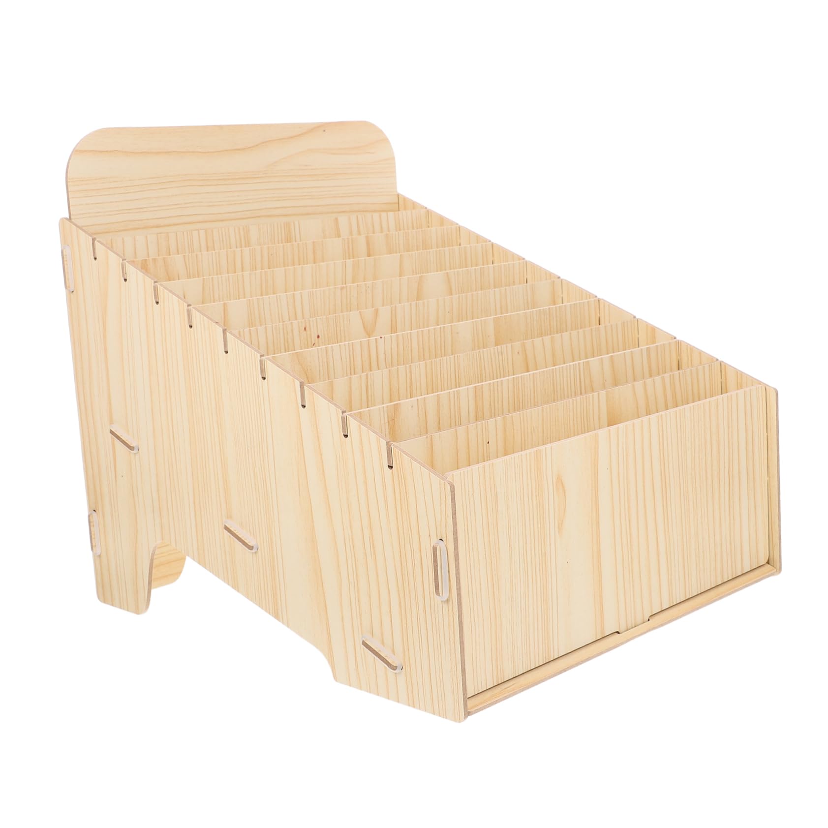 STOBOK Organizer Scrivania in Legno con Scomparti Multipli per Smistare Fatture e Documenti, Grande Capacità, Facile Montaggio, Design Rustico Elegante per Ufficio e Casa