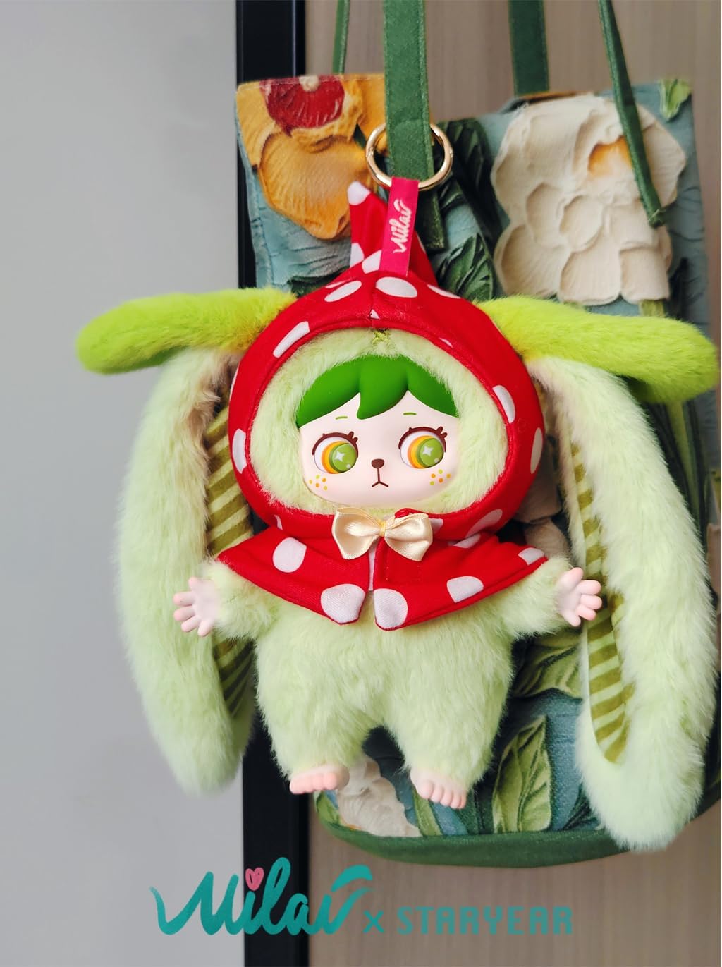 Surprise Blind Box Figures Doll, MILAI - 6.7" Adorable Poseable Long-Ear Plush Doll Keychain with 3 Changeable Eyes (6+1 Mystery) | Collectible Toy Christmas Birthday Gifts for Girls Boys