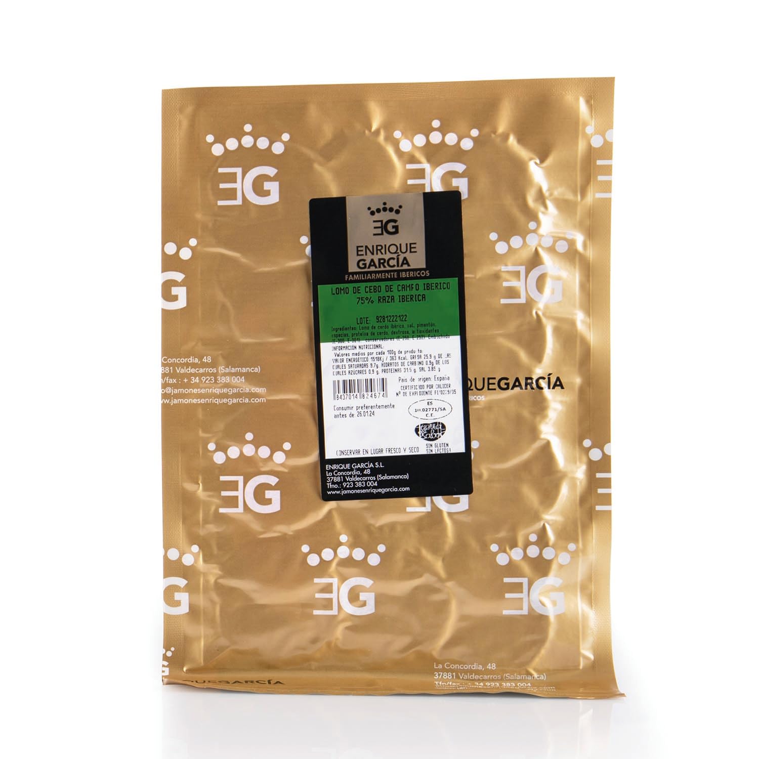 ENRIQUE GARCÍA Lomo Cebo Campo 5 Sobres Envasados Vacío 100 g Aprox.