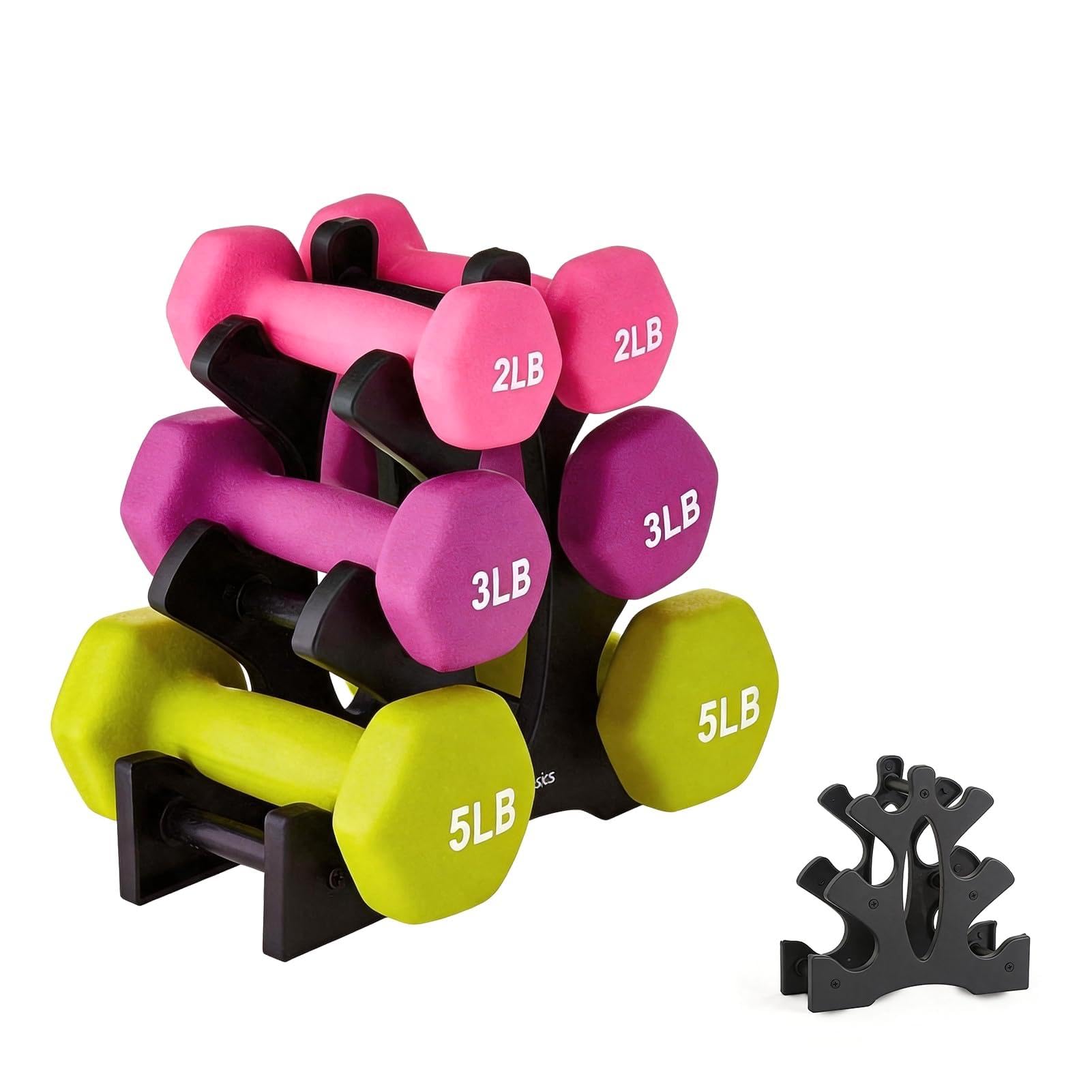 Topyond Support Halteres, 23x22.5x8.5cm, 3 Niveaux Petit Support D'haltères | PP Arbre Haltère, Noir, Équipement De Fitness Pour La Gymnastique Et Le Fitness(les haltères ne sont pas inclus)