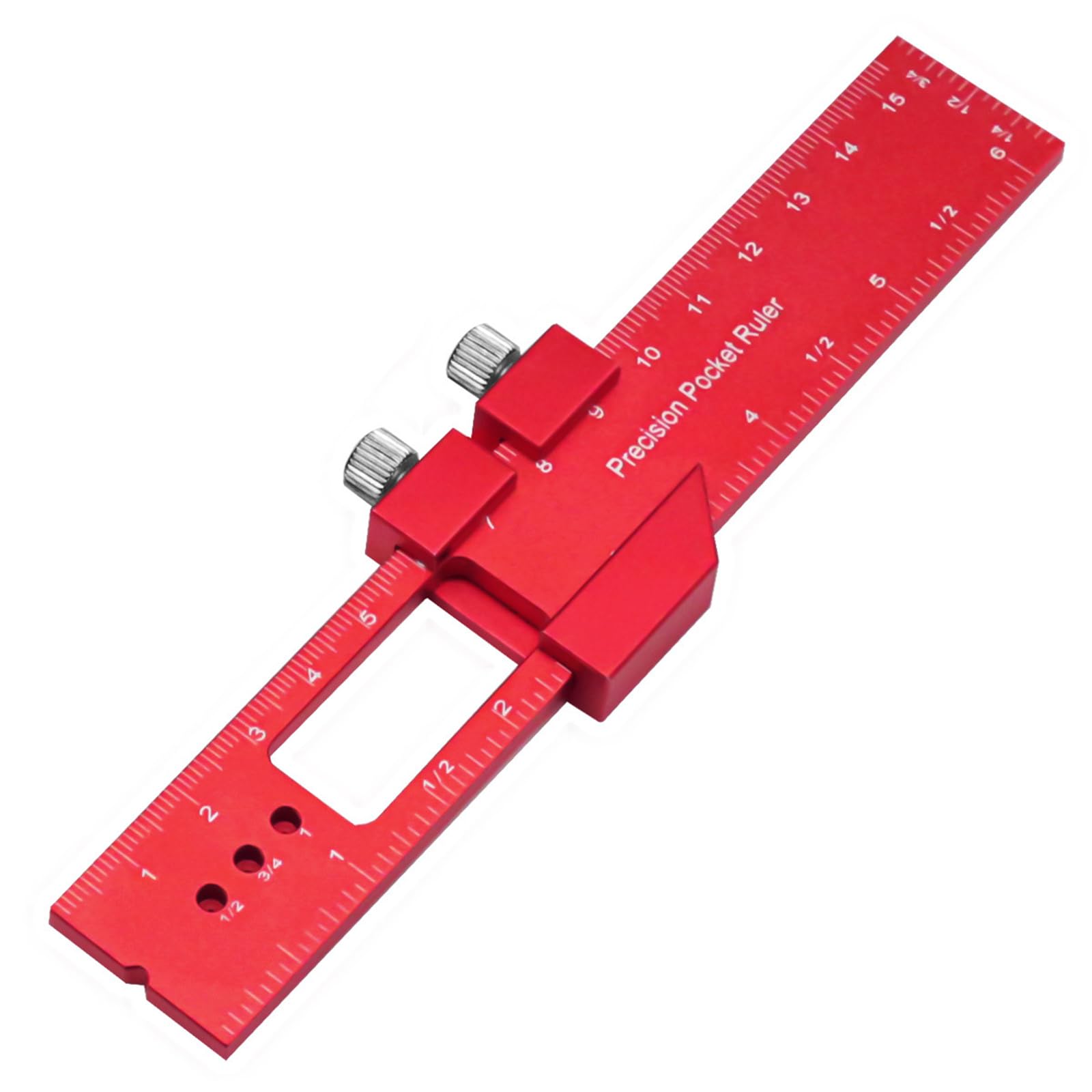JAGETRADExxT Track Ruler Woodworking Ruler Precision Pocket Ruler Metal Slide Rule Inch & Metric T Type Scribing Ruler Square Ruler Woodworking Ruler H160
