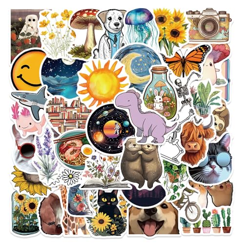 50枚セット パターン アソート ステッカー かわいい アニメ おしゃれ 防水 トレンディ 落書き 漫画 アウトドア DIY スノーボード スーツケース ギター 車 バイク 自転車 水筒 ヘルメット パソコン 携帯 ノート