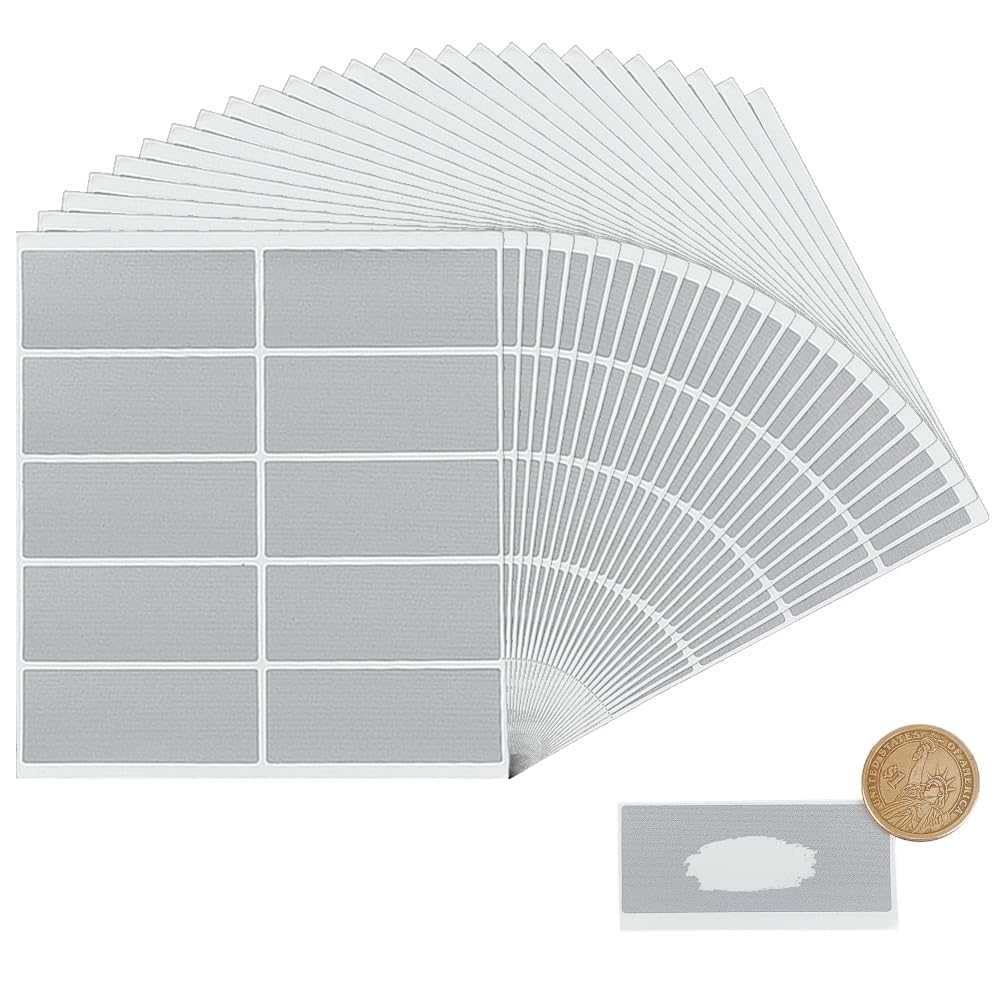 OLYCRAFT 500Pcs 2.5x6cm Scratch Off Sticker Labels Silver Scratch Off Stickers Self Adhesive DIY Rectangle Labels DIY Scratches Cards for Making Surprise Reward Cards Games Creating