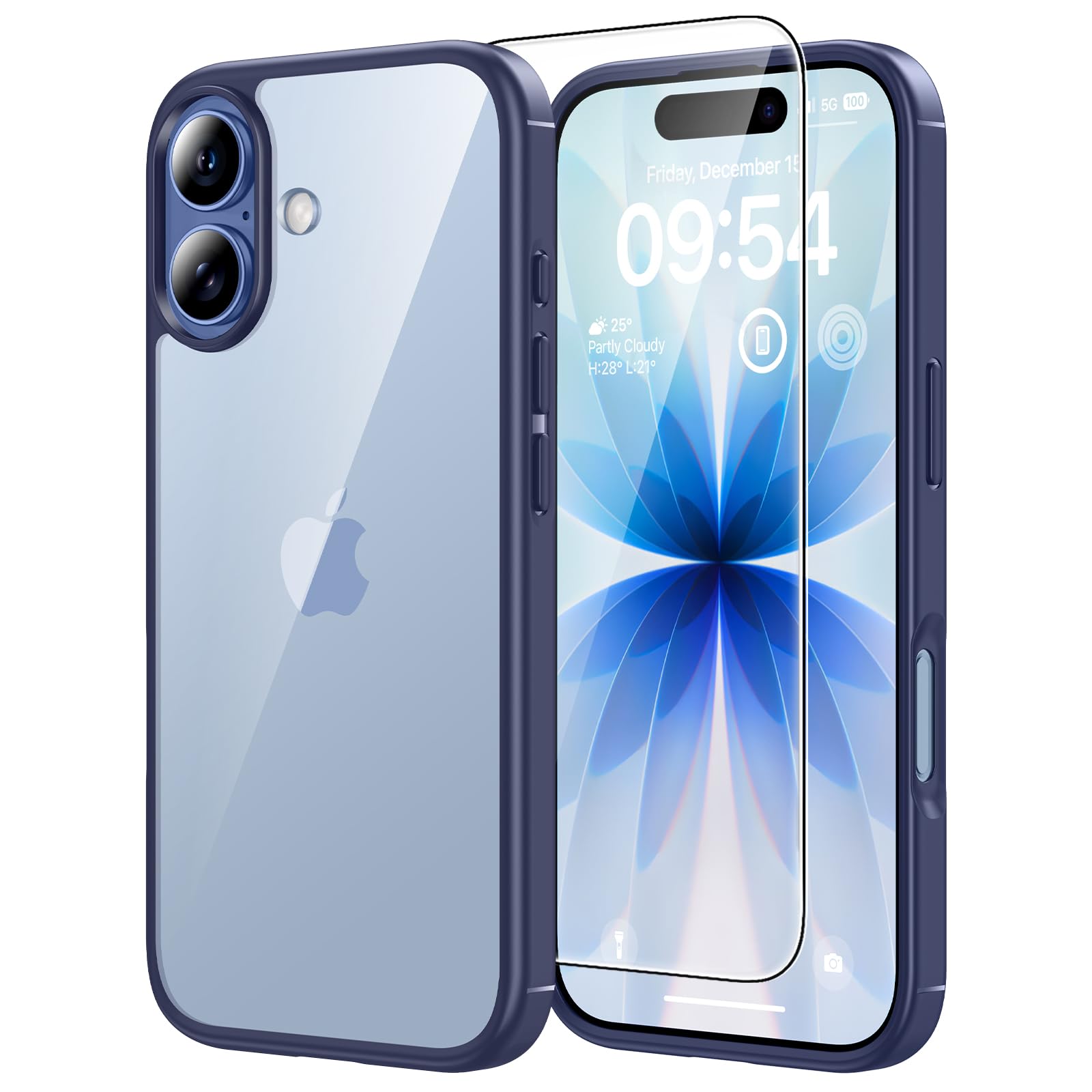 TAURI Funda para iPhone 13/iPhone 14, Compatible con MagSafe [No amarillea] con Vidrio Templado, Carcasa Nueva para iPhone 13/iPhone 14,Funda Ultra Fina antichoque - Transparente — view 196