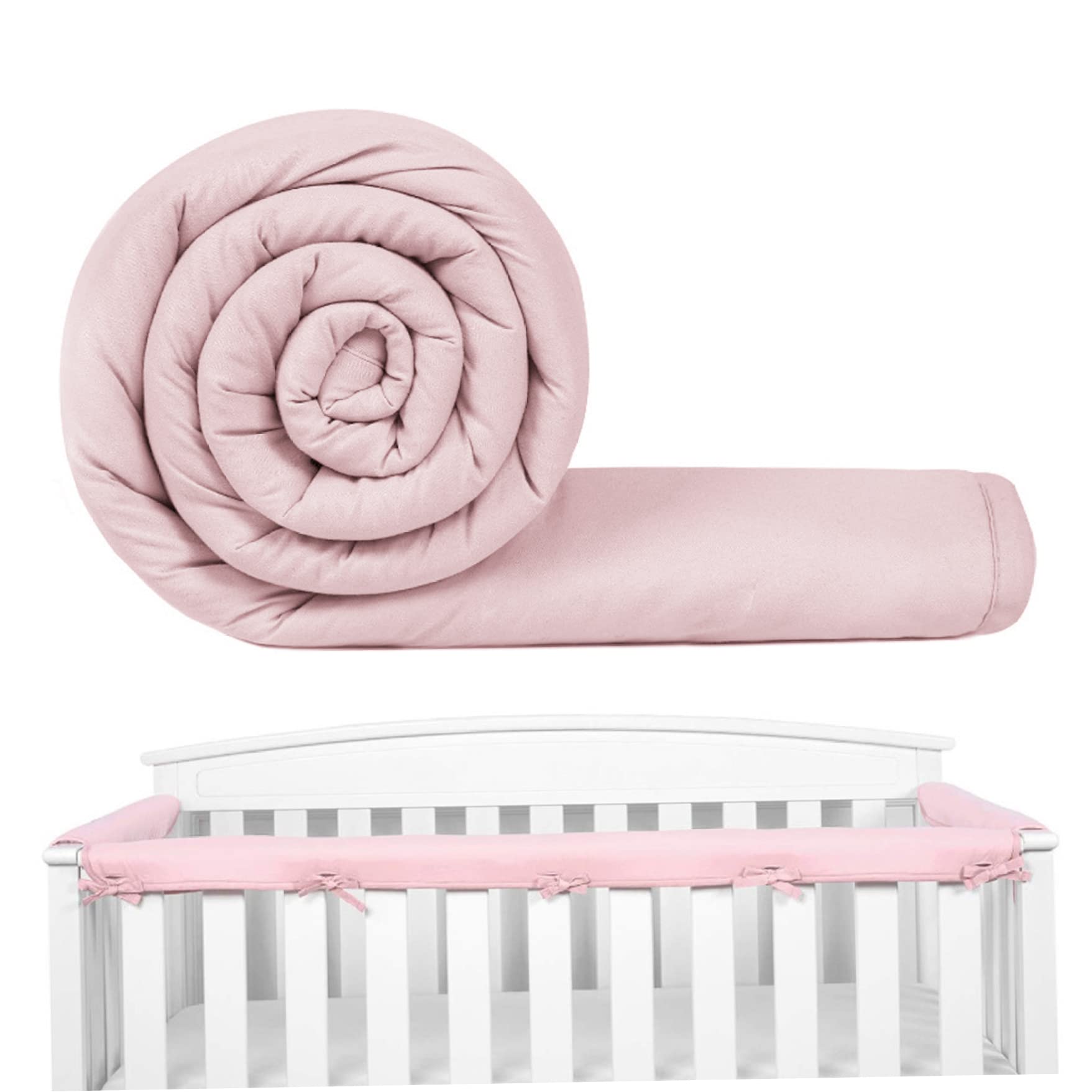 Paracolpi Per Lettino 3 Pezzi Protezione Per Sponde Per Lettino Per Bambini Per Culla Da Masticare Protezione Per La Dentizione Avvolgente Per Sponde Imbottite Per Sponde Laterali Anteriori Rosa