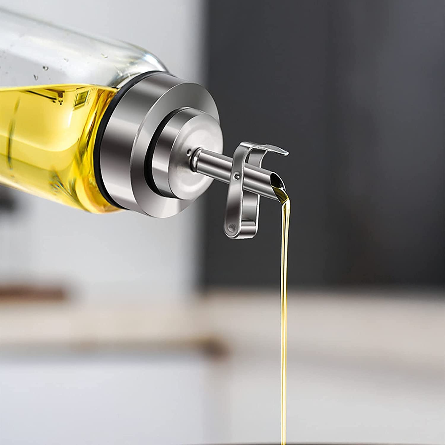 Bottiglia di distributore di Olio d'oliva Bottiglia Trasparente Bottiglie di Olio d'oliva - Olio e aceto Impostato per Cucinare da Cucina - 2 Confezione