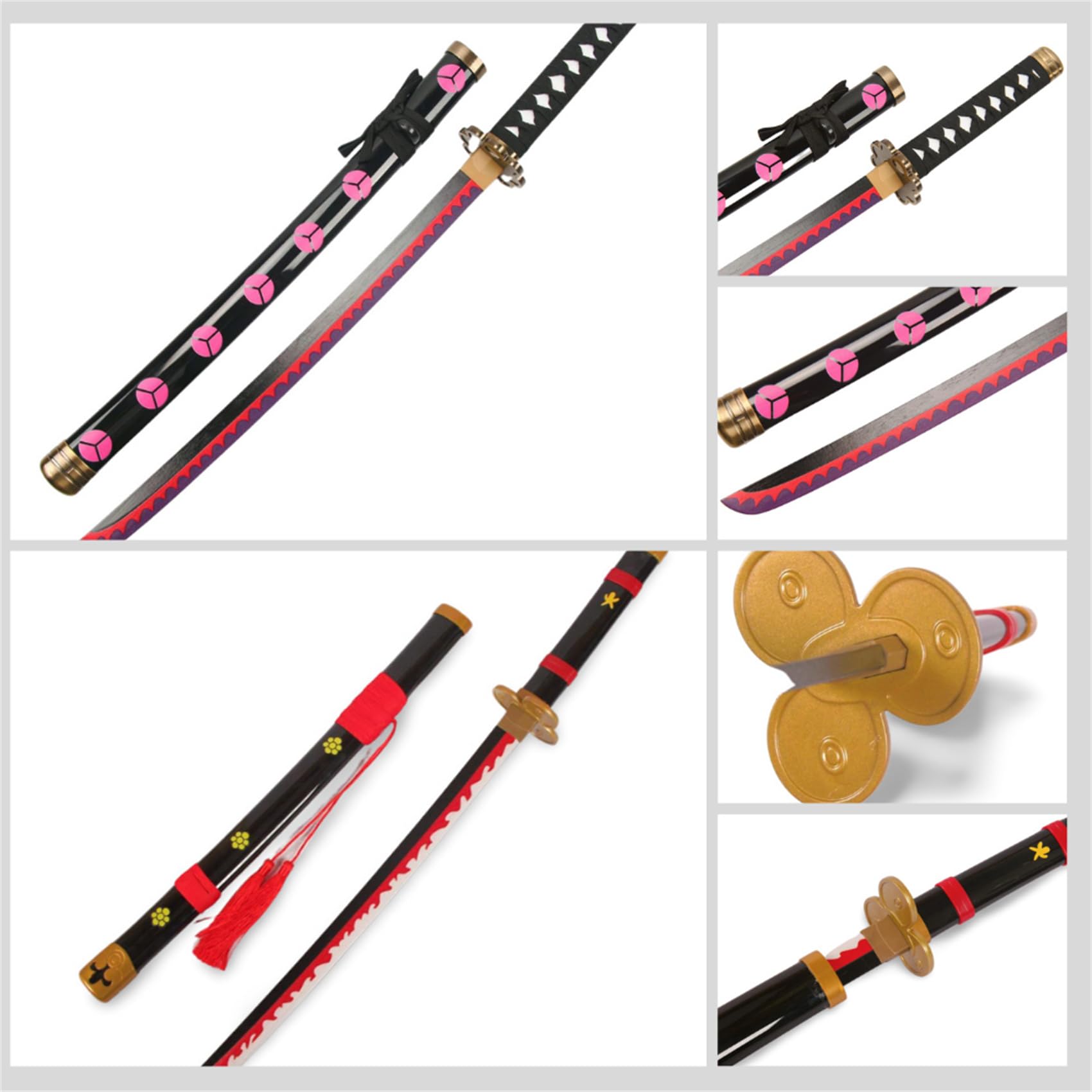 ワンピース COSゾロ三刀金属武器 天羽斬り 武具 刀装具 日本刀【海賊王