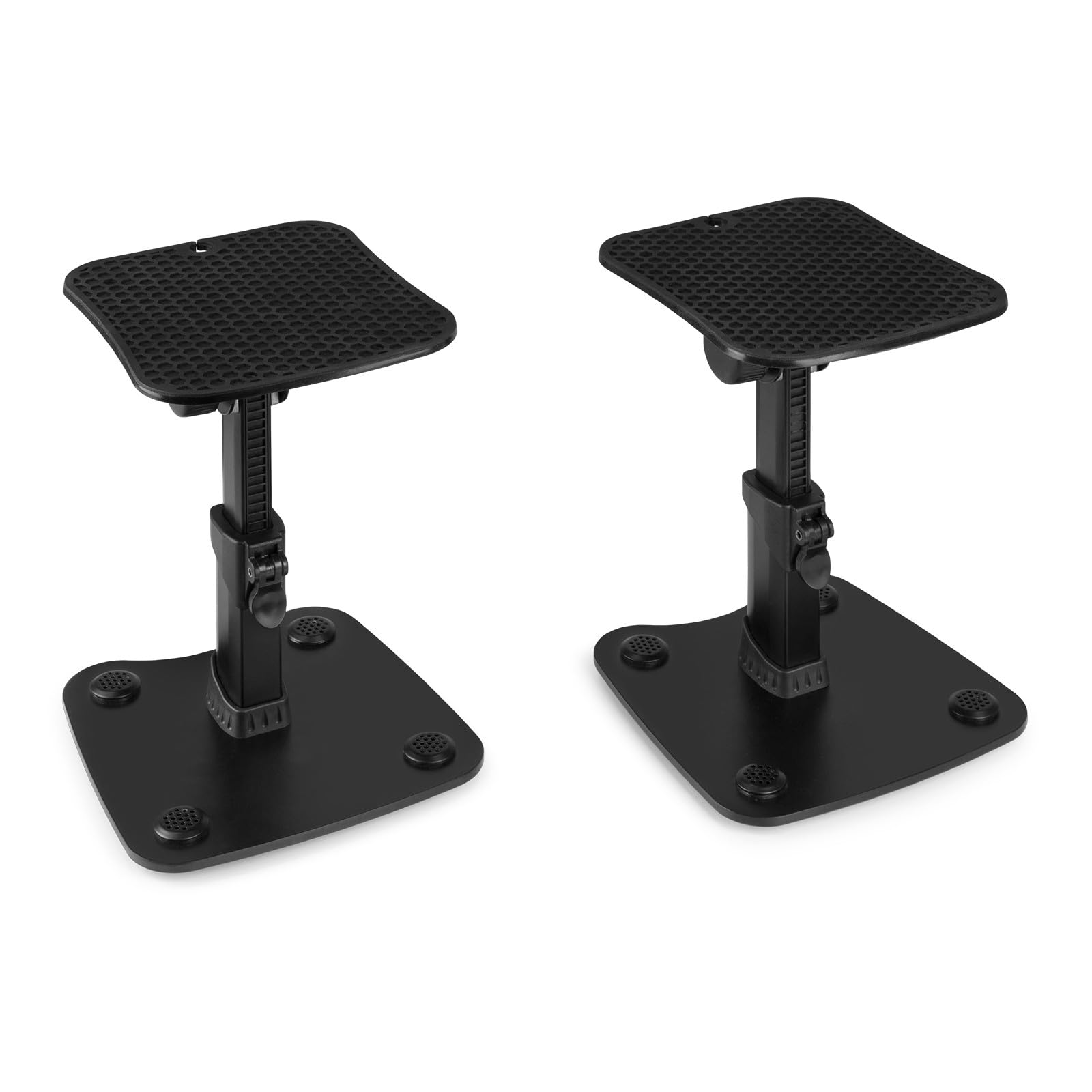 Vonyx SMS30 Supports Enceintes de Monitoring - Hauteur Réglable 23-29,5 cm, Enceinte 8'', Support Antidérapant, Charge Maximale 15kg, Idéal pour Optimiser la Projection du Son et de l'Écoute