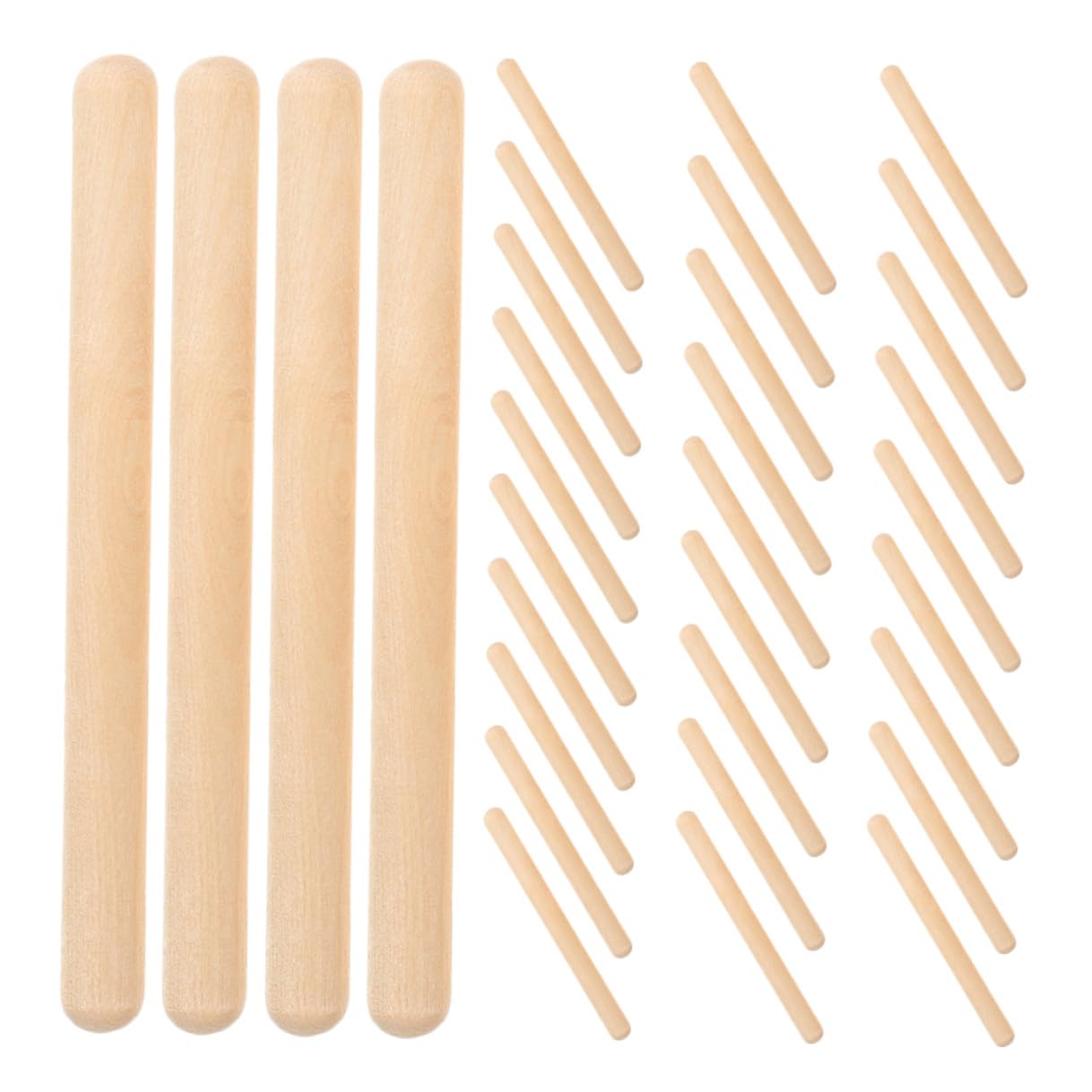 Bacchette Ritmiche in Legno 32 Pezzi, Strumento per Percussioni