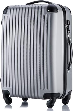 Travel Department Store Ultra Lightweight Suitcase, TSA Lock, Carry-On Type, Zipper Type, Dial Type, gray