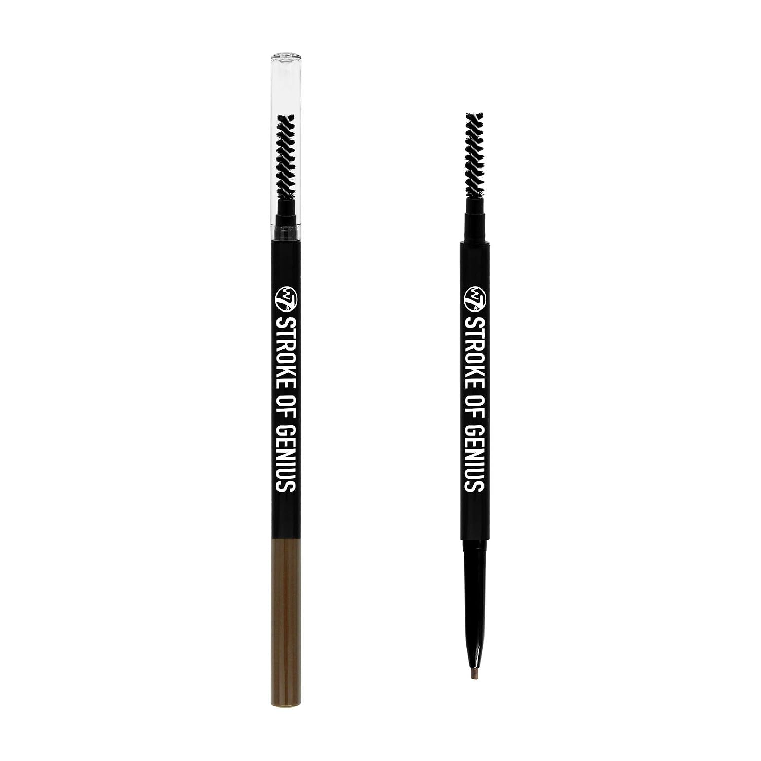 W7 | Stroke of Genius Eyebrow Pencil | Precise and Professional Duo-Ended Eyebrow Pencil with Spoolie Brush | Color: Brunette | Cruelty Free Eyebrow Makeup For Women by W7 Cosmetics
