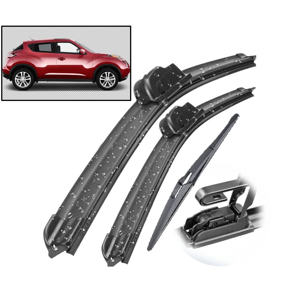 Kit spazzole tergicristallo Anteriori e Posteriori per finestrini Auto da 22,14 e 12 Pollici per Nissan Juke F15 2010, 2011, 2012, 2013, 2014, 2015 e 2016