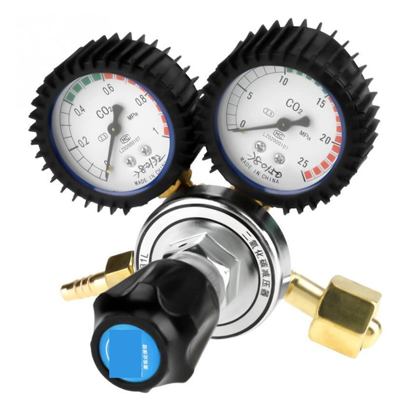 Sprzęt do spawania gazowego CO2 Regulator butelki z gazem dwutlenku węgla Reduktor ciśnienia G5/8 0-1MPA 0-25MPA Regulator ciśnienia gazowego Akcesoria do pomp powietrza
