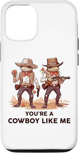 Funda para iPhone 13 You're A Cowboy Like Me Cowboy Frog Funny para niños pequeños