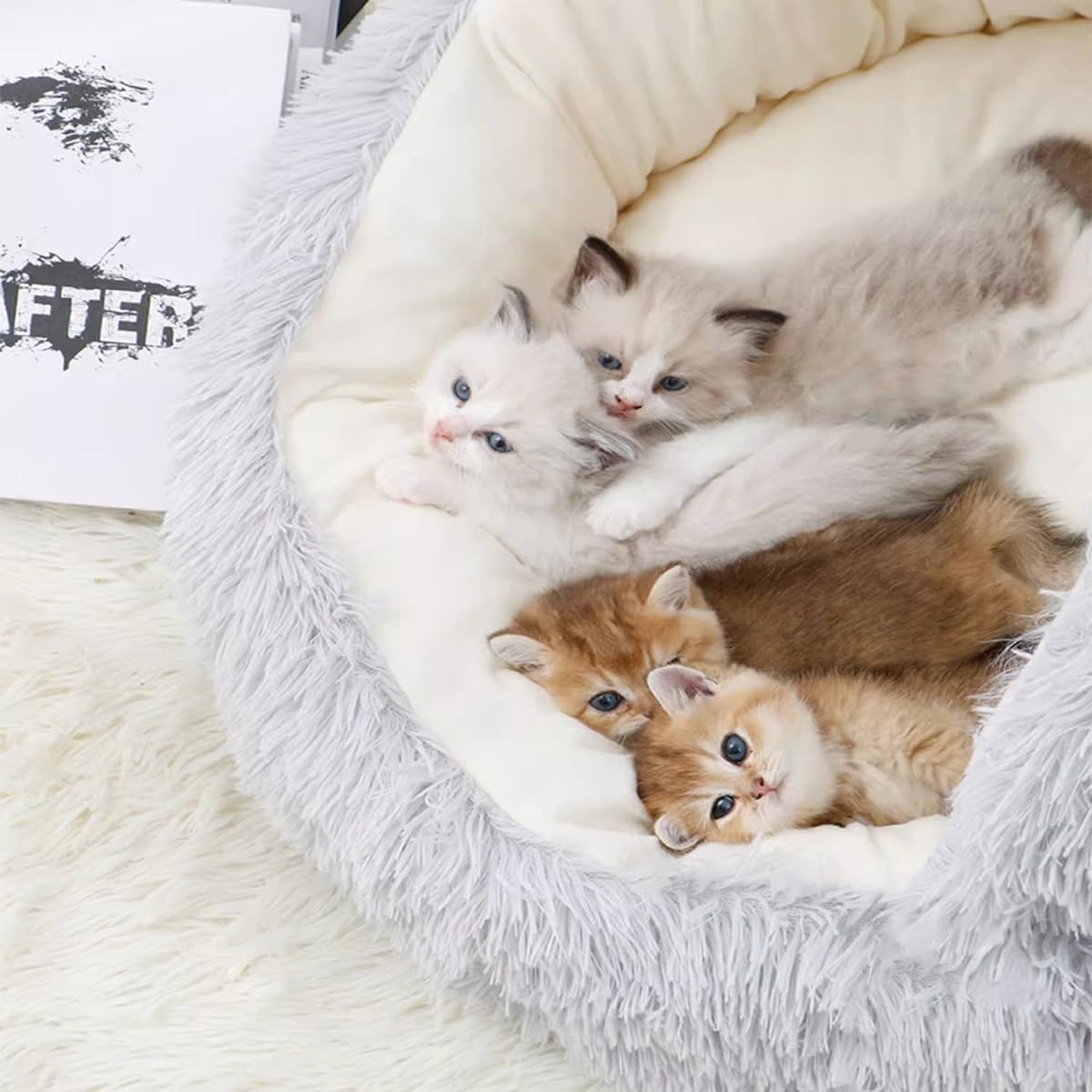 Grotte pour chat et chien de taille moyenne semi-fermée avec capuche pour chien de taille moyenne - Igloo apaisant d'intérieur - Lavable - Rose - 80 cm