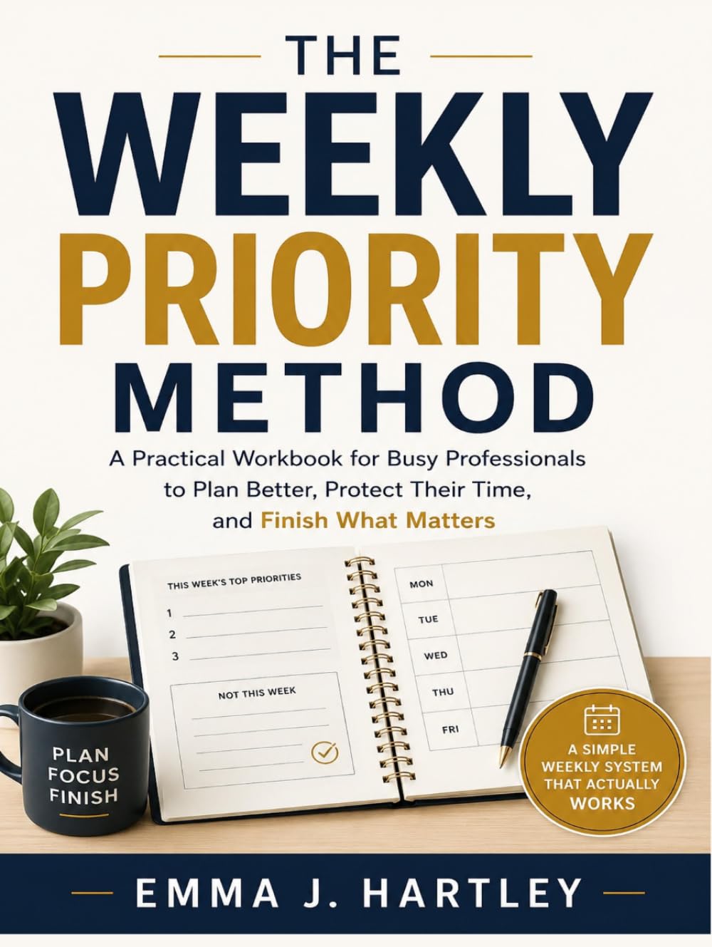 The Weekly Priority Method: A Practical Workbook for Busy Professionals to Plan Better, Protect Their Time, and Finish What Matters