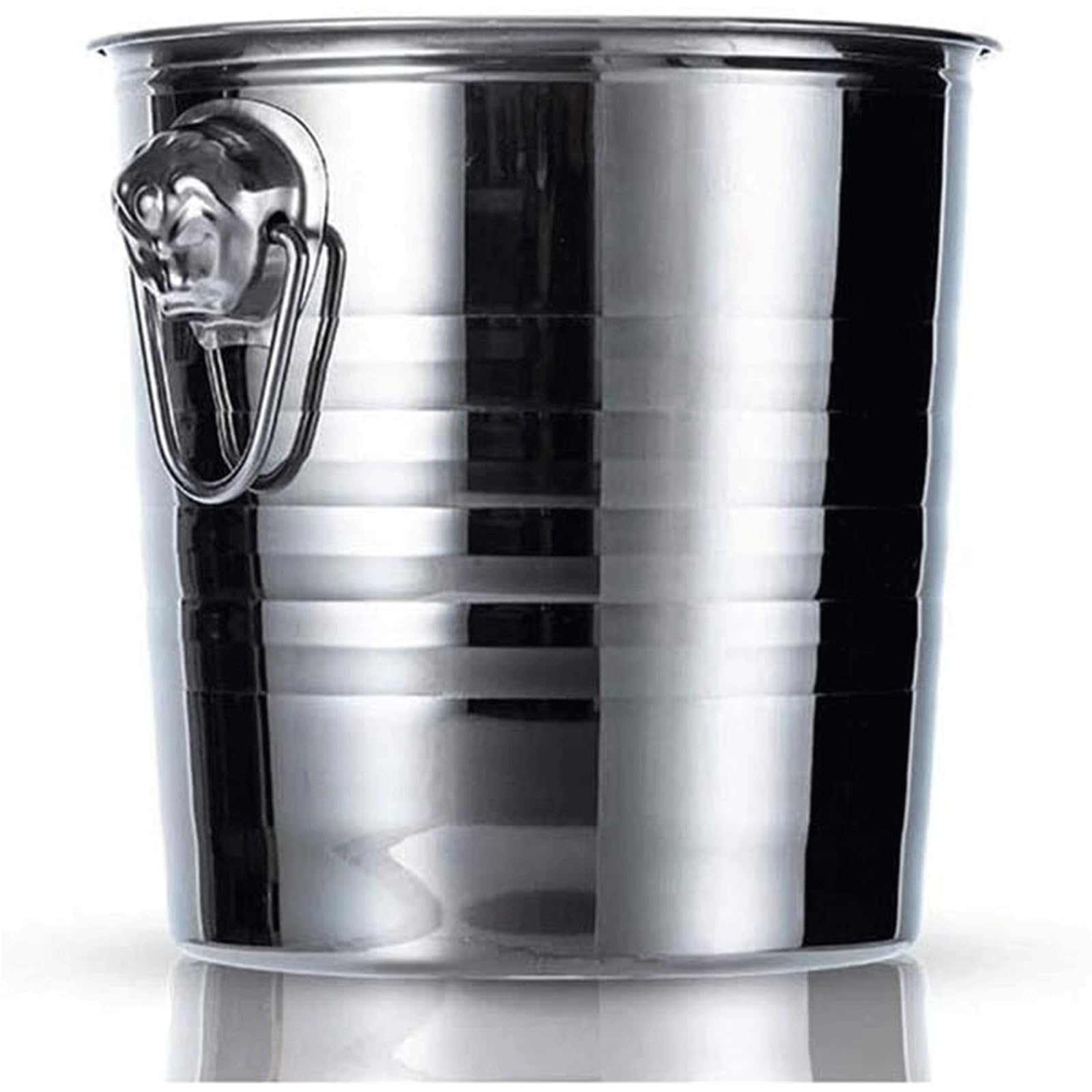 Cubitera Botella Vino Cubo de Hielo de Acero Inoxidable, Cubo de Acero Aislado, Cubo para champán, Asas de Transporte, Enfriador de Vino y Cerveza para refrigeradores de Fiestas