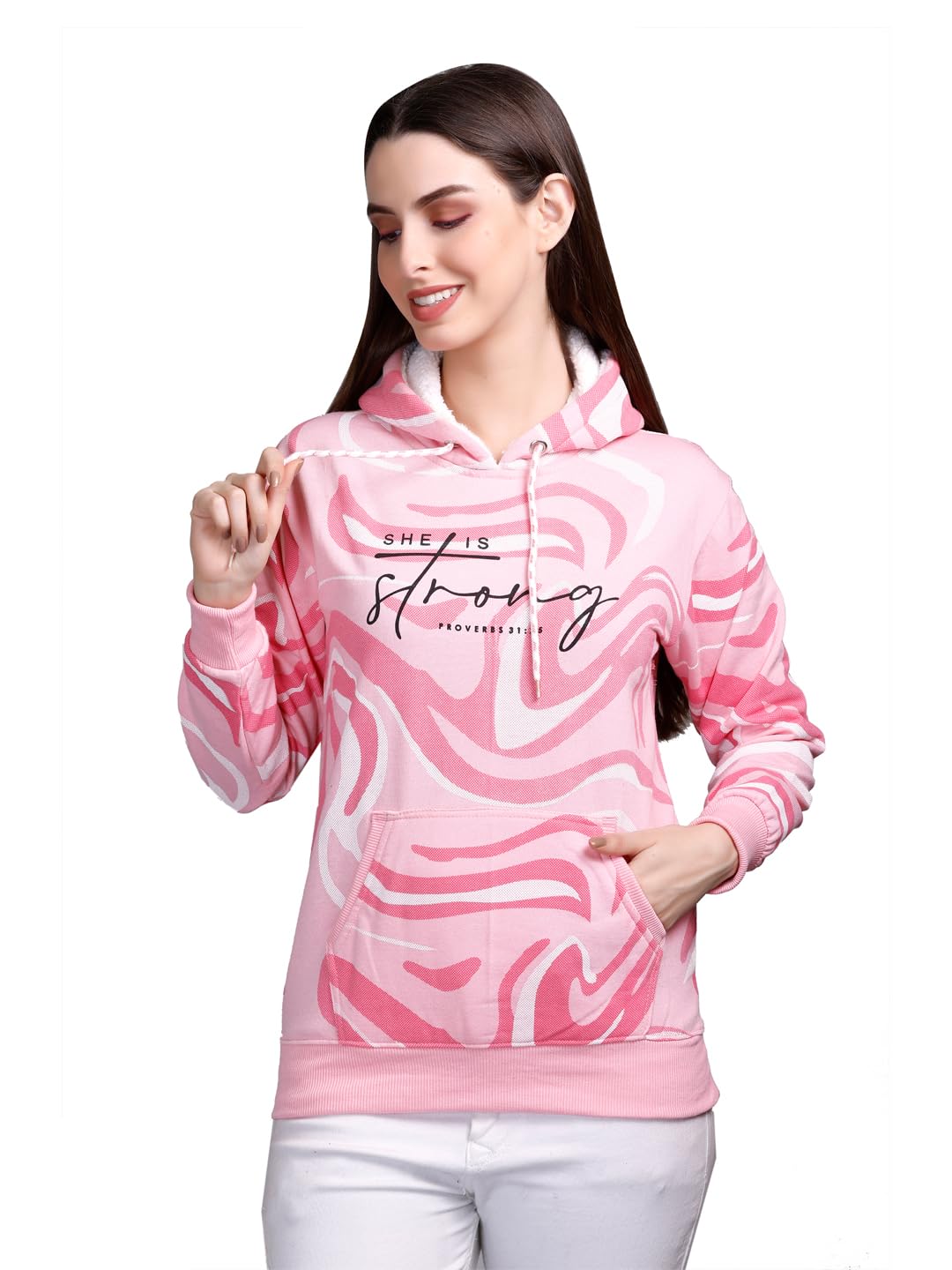 ewools Fleece Blend Women's Winters Hoodie Sweatshirt with Pockets (Flee46 Series)-picture-55