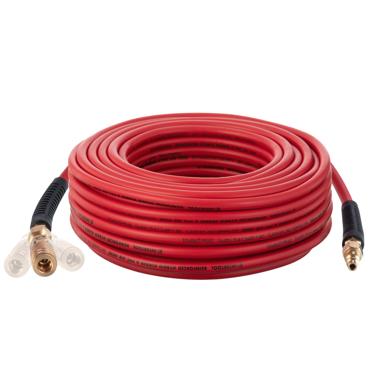 Buy INTERTOOL Hybrid Air Hose, 1/4” x 100ft, 1/4” MNPT with Swivel