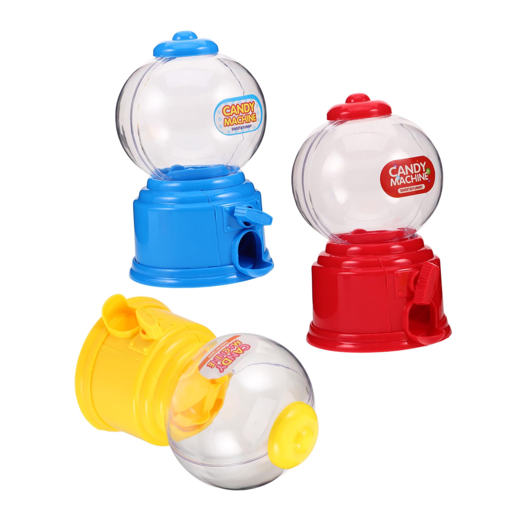 ULTECHNOVO 3stücke Mini-süßigkeitenautomat aus Kunststoff für Snacks Kaugummis Geleebohnen Nüsse Studentenfutter Müsli Tisch-verkaufsautomat mit Drehverschluss Regal Schreibtisch Zuhause