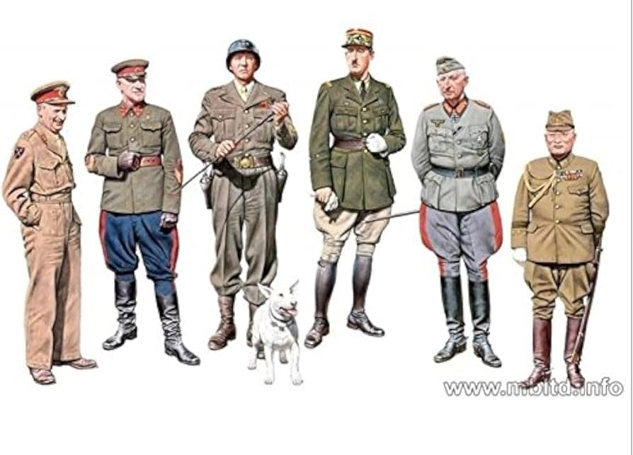 海外製プラモデル Amazon | THE GENERALS OF WW II 6 FIGURES 1/35 MASTER BOX 35108