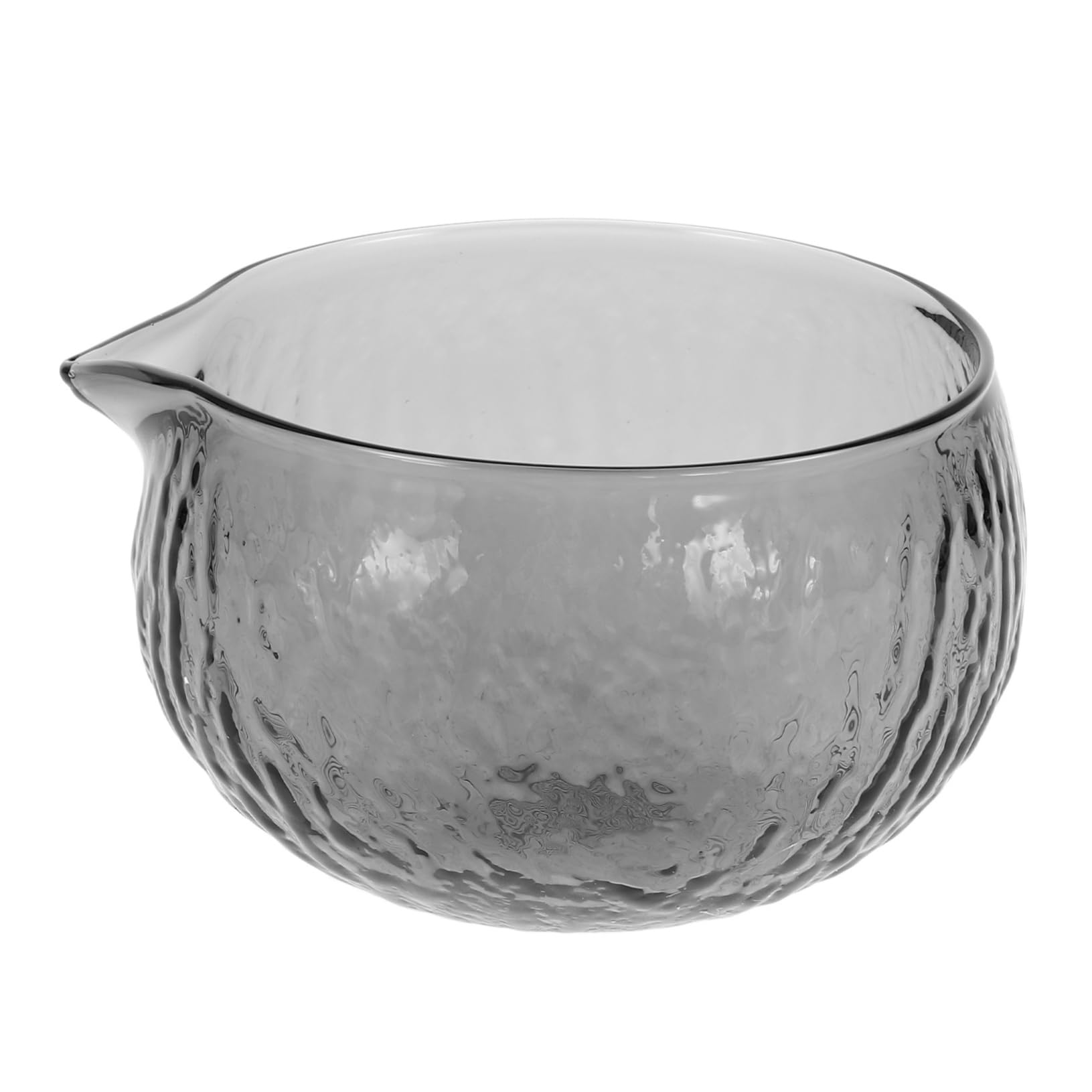VOSAREA Japanese Clear Glass Matcha Bowl with Spout Traditional Matcha Mixing Bowl for Tea Ceremony Enthusiasts Effortless Pouring Timeless Design