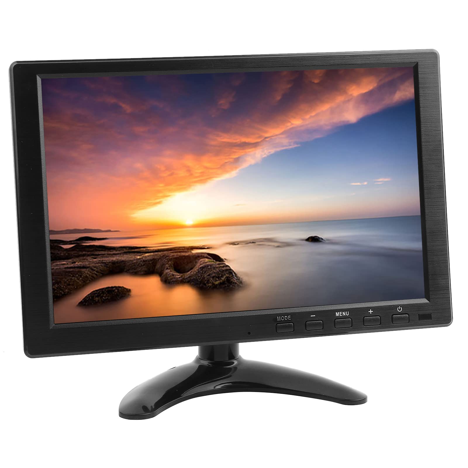 Denash Schermo Monitor da 10,1 Pollici, 1080P Risoluzione Schermo Monitor IPS HDMI 16: 9 Adatto per, 360, videosorveglianza, Video Auto, Menu Multi Lingua(Spina UE)
