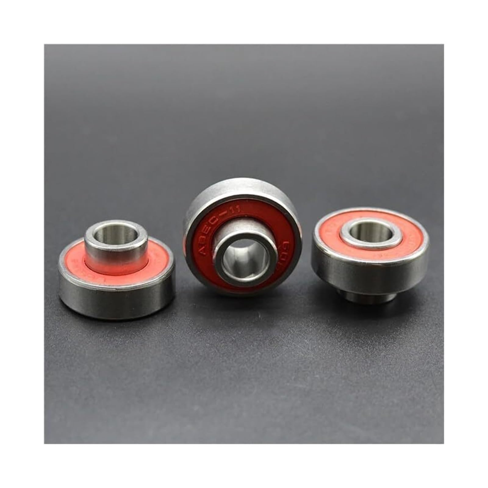 Rodamientos, 8 Uds 608 rodamiento RS 8x22x7mm ABEC-11 espaciador integrado monopatín for Longboard for tabla de baile,Durabilidad mejorada(8pcs Abec-11 Red)